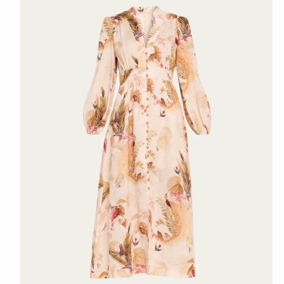 Zimmermann Ascension Plunge Maxi Dress Floral Print - Picture 4 of 9